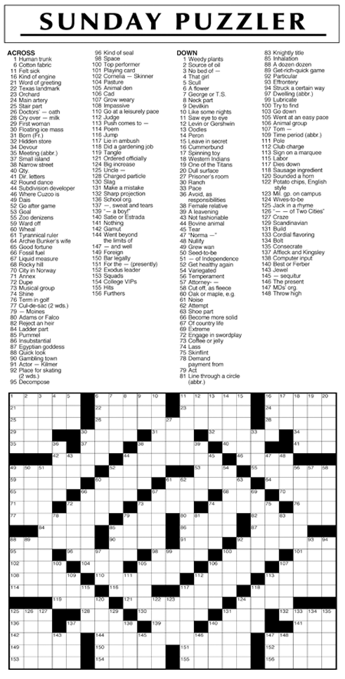 Crossword-puzzler-sunday