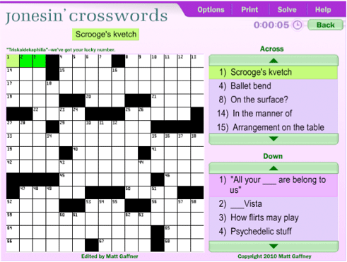 Jonesincrossword